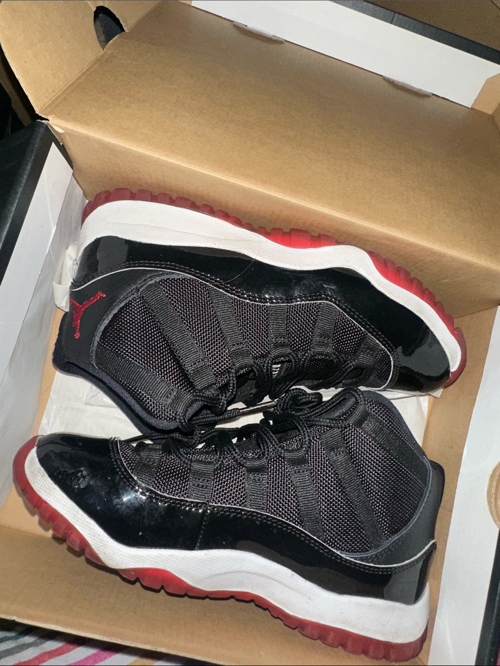 Nike Black and Red Kids' High-Top Sneakers